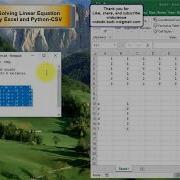 Solving Linear Equations By Excel And Python Csv Sympy