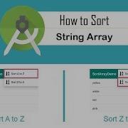 How To Sort String Array In Android Studio SortStringArray Android Coding