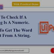 How To Check Numeric Word Count From String In Uipath String Manipulation UIPATH Tutorial 37