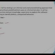 Testing Techniques Part 4 Ad Hoc Testing Automotive Examples Pair Testing