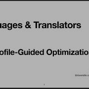 26 Profile Guided Optimizations