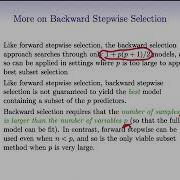Statistical Learning 6 3 Backward Stepwise Selection