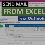 Send Mail From Excel Via Outlook