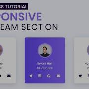 Responsive Our Team Section CSS Tutorial