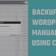 Backup WordPress To PC Manually Using CPanel No Plugin