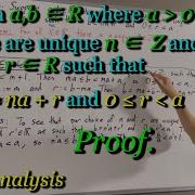 Proving The Division Algorithm For Real Numbers ILIEKMATHPHYSICS