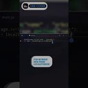 Localstorage In Javascript Orb Coder Shorts