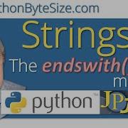 The Python Endswith Method