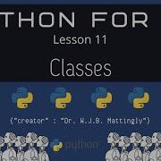 Classes Python For DH 11