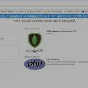 Update Single Document In Mongodb From Php Part5