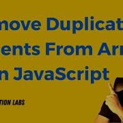 35 Remove Duplicate Elements From Array In JavaScript