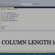 How To Get COLUMN LENGTH In SQL
