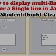 How To Display Multi Line Text Or A Single Line In Java