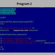 Program To Copy A Strings Using Strcpy Function