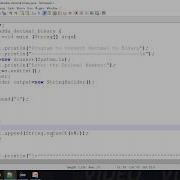 DECIMAL TO BINARY CONVERSION IN JAVA
