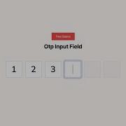 Otp Input Field HTML CSS Javascript