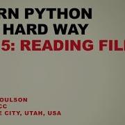 Learn Python The Hard Way Ex 15 Reading Files