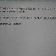 Automorphic Number In Java Write A Java Program To Check If A Number Is Automorphic Number Or Not