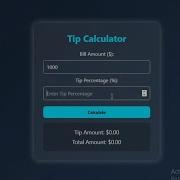 How To Make A Tip Calculator Using HTML CSS And JavaScript JavaScript Project