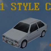PS1 Japanese Compact Car Low Poly Blender Animation Wireframe