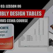 Таблицы проектирования сборок SOLIDWORKS ДЛЯ НАЧИНАЮЩИХ Глава 03 Урок 06 КУРС CSWA