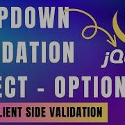 How To Validate Dropdown List Select Option Jquery