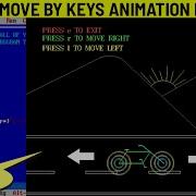 MOVING CYCLE IN TURBO C CYCLE MOVE BY KEYS ANIMATION IN C BICYCLE IN C LANGUAGE C GRAPHICS