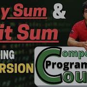 Digit Sum Array Sum Using Recursion Beginners Tutorial CP Course Ep 18