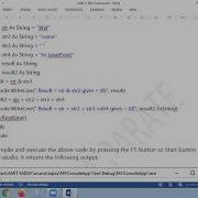 5 OCT 2021 ASSIGNMENT OPERATOR IN VB NET