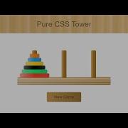 HTML5 And Css3 Game Pure CSS Tower Of Hanoi