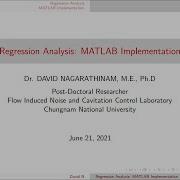 Regression Analysis Matlab Implementation