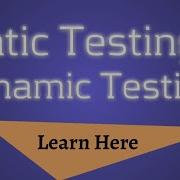 Static Testing And Dynamic Testing Testing Basics Software Testing