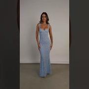 The Perfect Our SONIA Lace Maxi Dress In Glacier Blue Fashion Model Beauty Style Outfit Shorts
