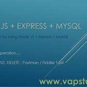 API CRUD NodeJs ExpressJS MySql
