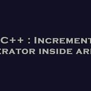 C Increment Operator Inside Array