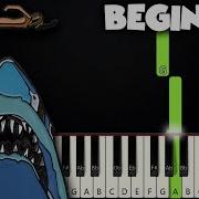 Jaws Theme BEGINNER PIANO TUTORIAL SHEET MUSIC By Betacustic