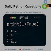 Python Coding Challenge Day 89 What Is The Output Of The Following Python Code Codingchallenge