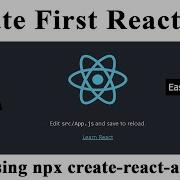First React App Using Create React App On Any IDE Npx Npm How To Create Your First React App