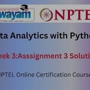 Data Analytics With Python Week 3 NPTEL Answers 2025 Swayam