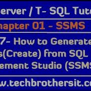 How To Generate DDL Scripts Create From SSMS SQL Server T SQL Tutorial Part 17