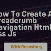 How To Create A Breadcrumb Navigation Html Css Js
