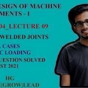 ME 401 DESIGN OF MACHINE ELEMENTS I MODULE 4 LECTURE 09 WELDED JOINT SPECIAL CASE ECCENTRIC LOAD