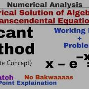 5 Secant Method Working Rule Problem 1 Complete Concept Numerical Methods