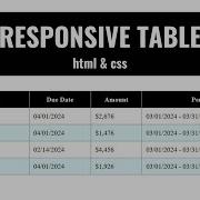 How To Make Responsive HTML Table Pure CSS Table Responsive Table HTML