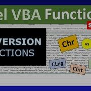 Excel VBA Functions Conversion Functions