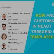 Row And Cell Customization In React TreeGrid Using Templates