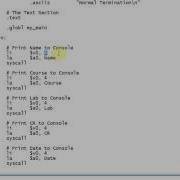 EENG 460 MIPS 6 Syscall Print String