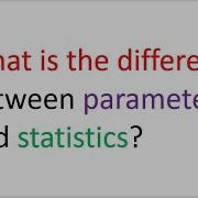 Parameter Vs Statistics