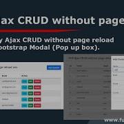 PHP Ajax CRUD Without Page Reload With Bootstrap Modal Pop Up Box Using JQuery PHP Ajax In 2022