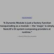 NestJS Deep Dive Dynamic Modules